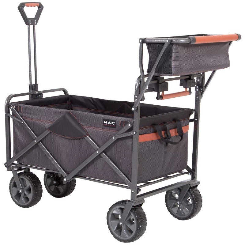 MacSports XXL Heavy Duty Collapsible Outdoor Push Pull Folding Wagon All Terrain