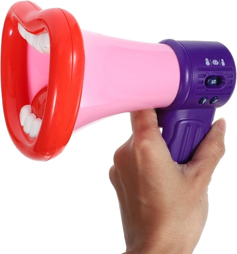 STOBOK Big Mouth Funny Voice Changer Microphone Megaphone Recorder Toy for Kids