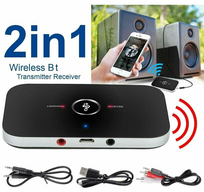 TEQ B6 Hi-Fi Wireless Bluetooth 2-in-1 Audio Transmitter & Receiver 3.5MM RCA