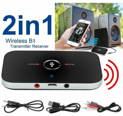 TEQ B6 Hi-Fi Wireless Bluetooth 2-in-1 Audio Transmitter & Receiver 3.5MM RCA