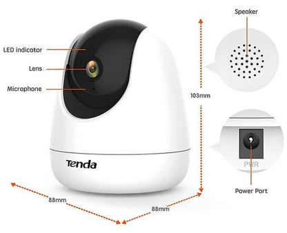Tenda 1080P 2MP Wireless Pan/Tilt Security IP Camera Baby Monitor Night Vision