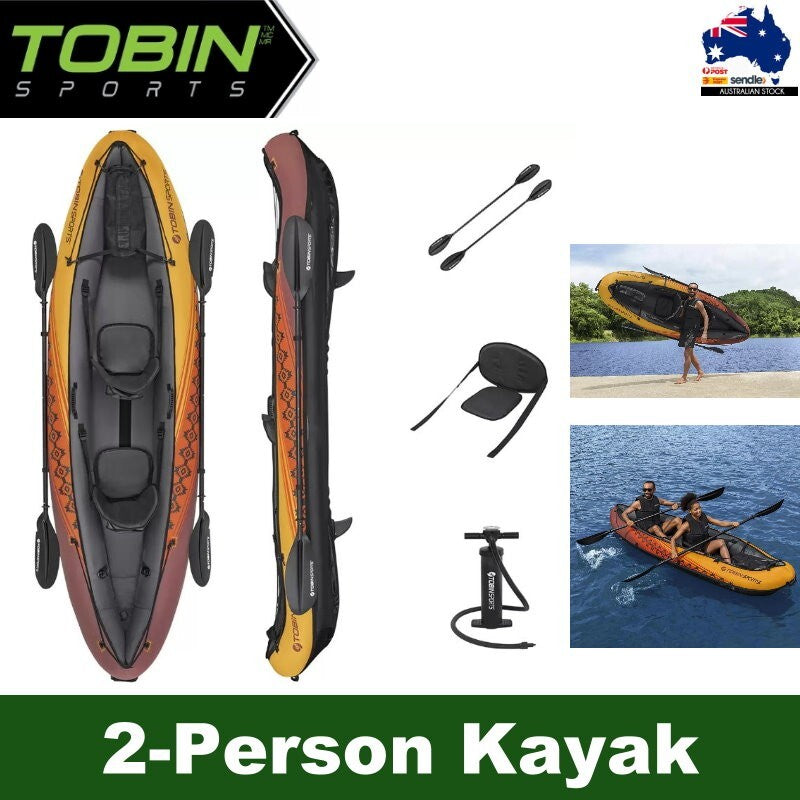 Tobin Sports Wavebreak Inflatable 2-Person Kayak 3.3 x 0.86M
