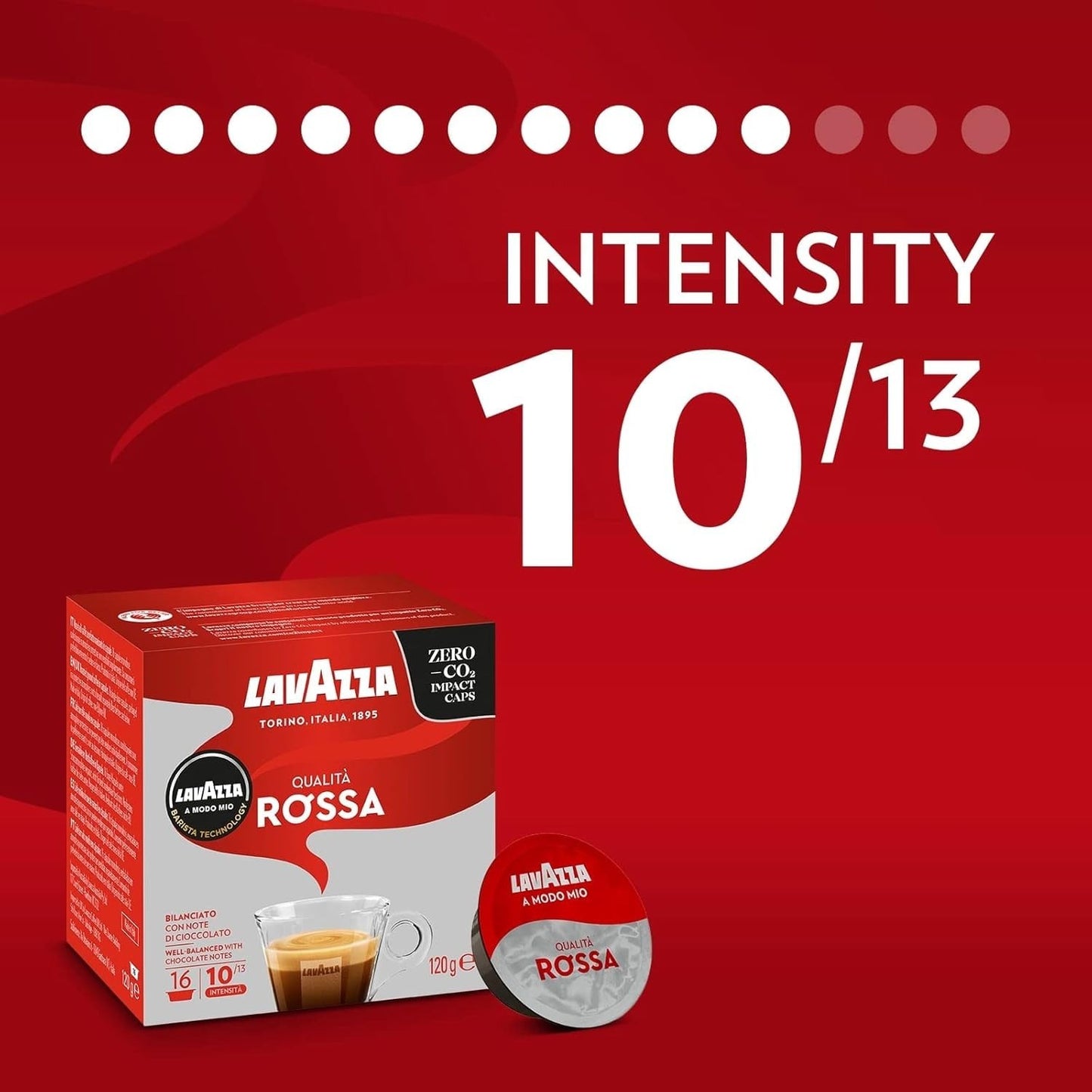 Lavazza A Modo Mio Espresso Coffee Machine Capsule Pod Rossa Passionale Intenso