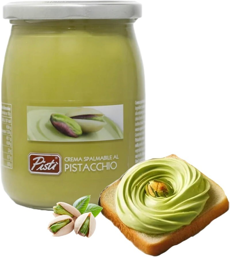 Pisti Sicilian Spreadable Pistachio Cream Spread 600g Italian Sweet and Velvety
