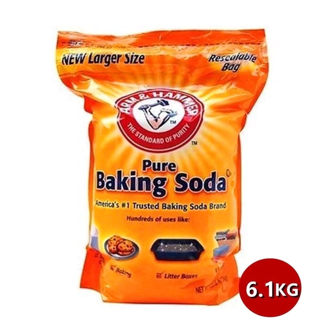 6.1kg Arm & Hammer Pure Baking Soda Food Grade Bulk Resealable Bag Bicarb Soda