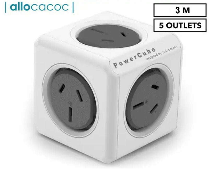 Allocacoc 5-Outlet/4-Outlet 1.5m/3m or 2x USB Original Extended PowerCube