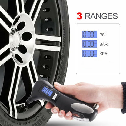 CrewLine 5-in-1 Digital Auto Safety Multi Purpose Tool Tyre Pressure Gauge