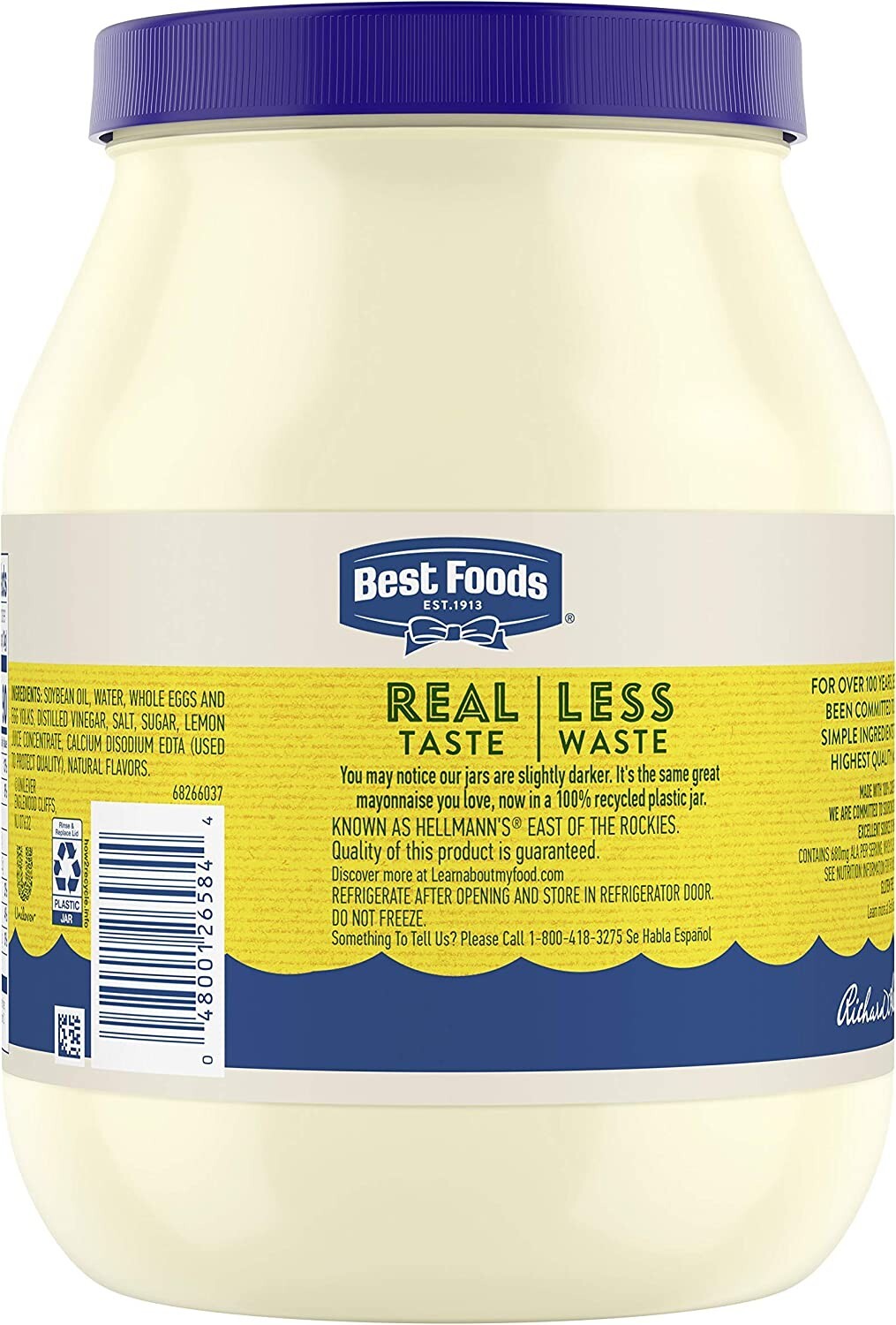 Best Food Real Mayonnaise Kosher Gluten Free Tasty Creamy Condiment Mayo 1.7kg