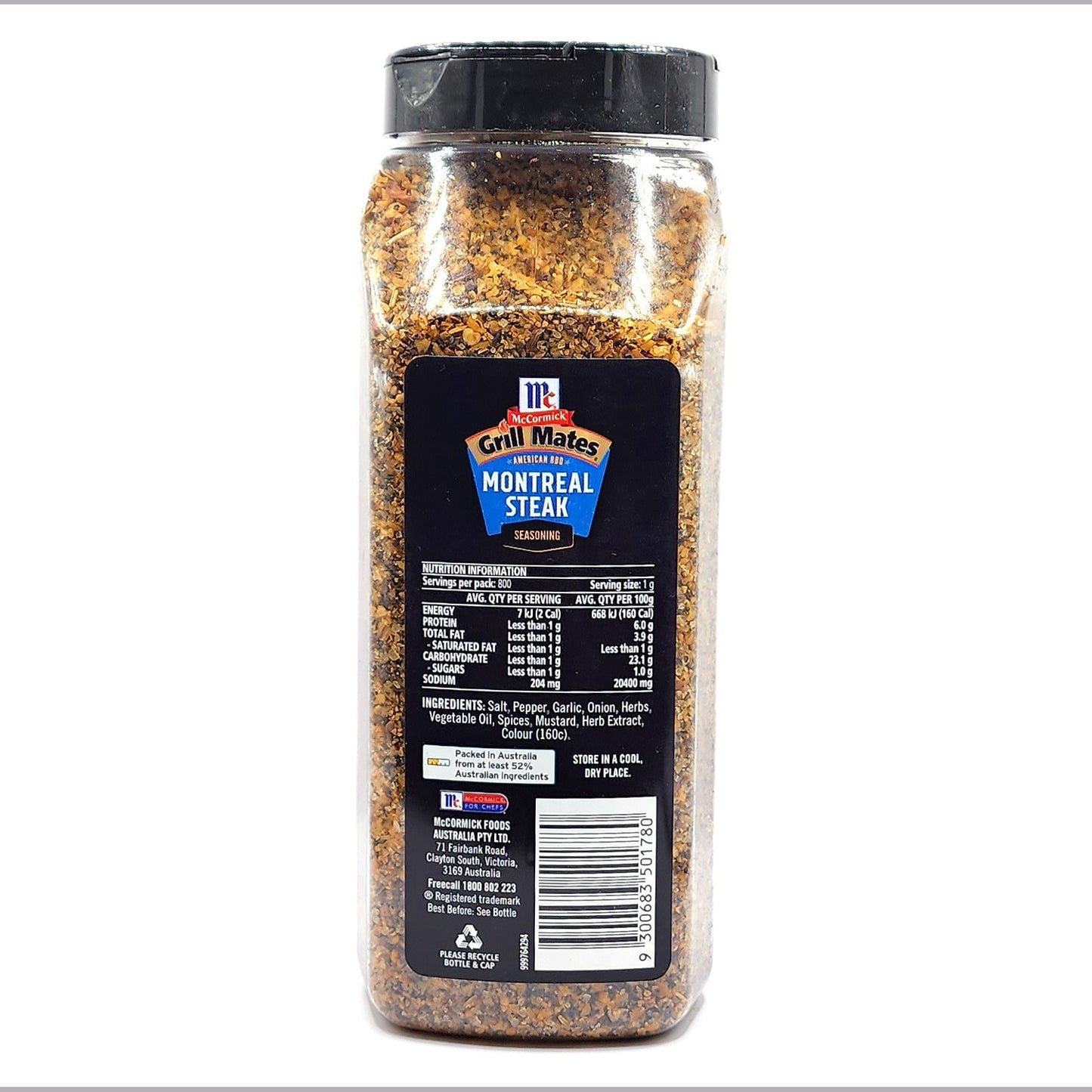 McCormick Grill Mates Authentic American BBQ Spice Montreal Steak Seasoning 800g