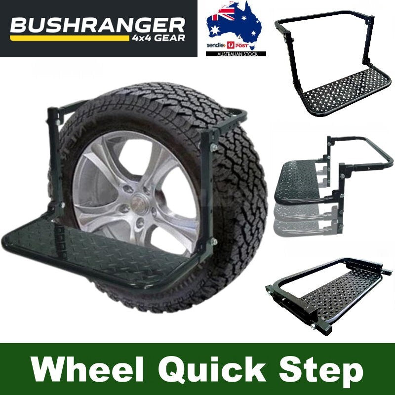Bushranger 4x4 Car Wheel Quick Step - Folding, Adjustable Heights, Up to 150kg