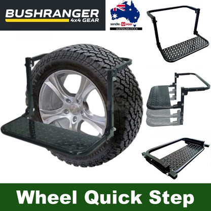 Bushranger 4x4 Car Wheel Quick Step - Folding, Adjustable Heights, Up to 150kg