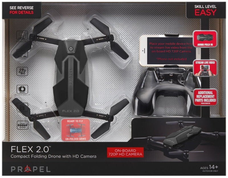 Propel Flex 2.0 Compact Folding Drone with HD Camera