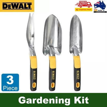 DeWALT 3-Piece Heavy Duty Aluminum Alloy Non-Slip Hand Tool Set Gardening Kit
