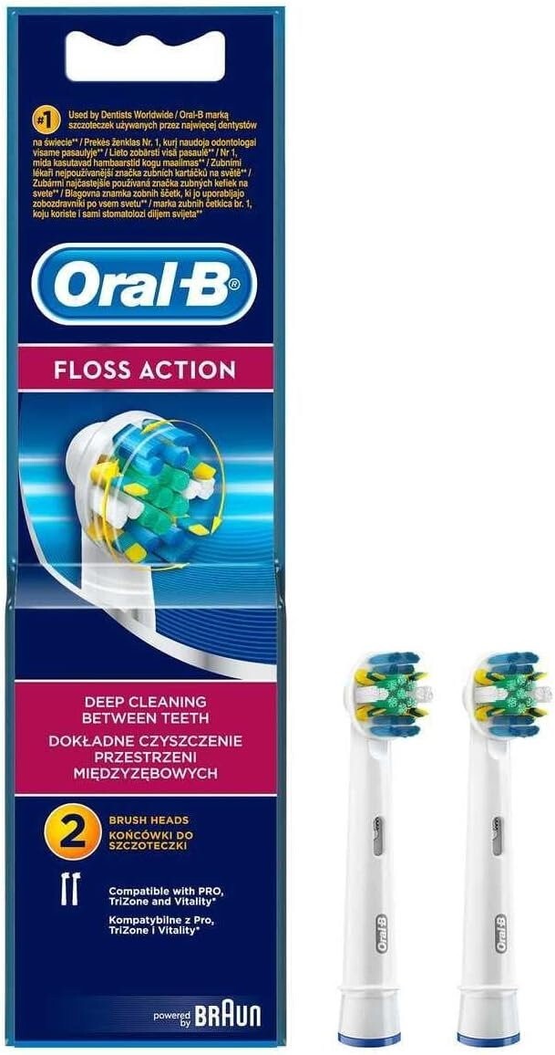 Oral-B Value Pack * 8 Precision Clean + 2 Floss Action * Replacement Brush Heads