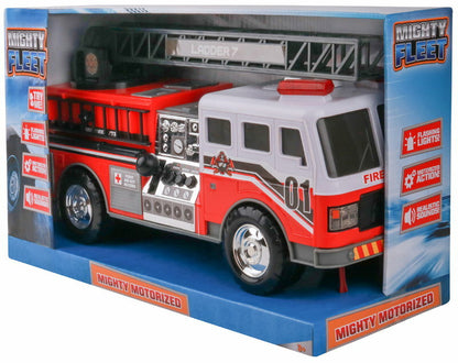 Mighty Fleet Motorised Vehicle Garbage Truck Police Car Fire Engine Helicopter