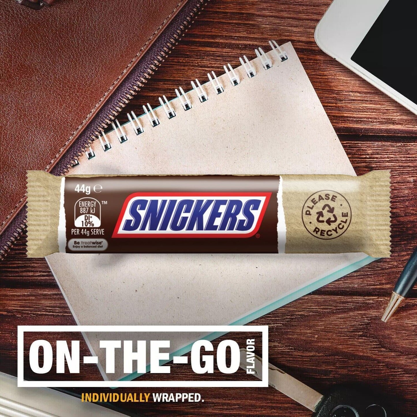 50 x 44g Snickers Chocolate Candy Bar Milk Chocolate Peanuts Caramel Nougat Kids