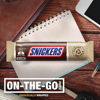 50 x 44g Snickers Chocolate Candy Bar Milk Chocolate Peanuts Caramel Nougat Kids