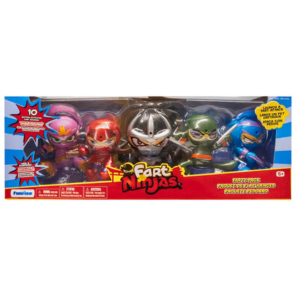 Funrise Fart Ninjas 5 Pack Farty Fighters – Motion Activated Collectibles