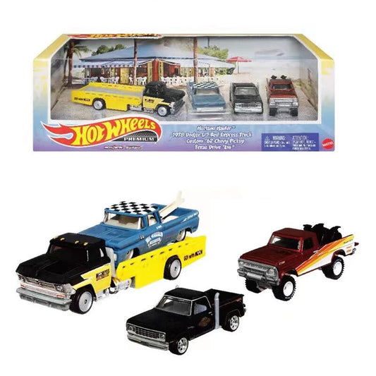 Hot Wheels Premium Collector Set Texas Drive'Em Chevy Pickup Trucks HCP99 1:64