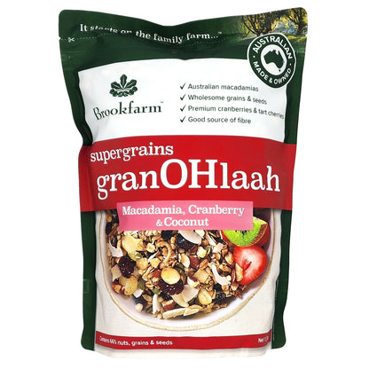 Brookfarm Supergrain Macadamia Cranberry Coconut Healthy Breakfast Cereal 1.3kg