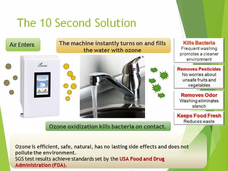 Cashido 10 Sec Machine Ozone Sanitiser Antibacterial System Water Purifier