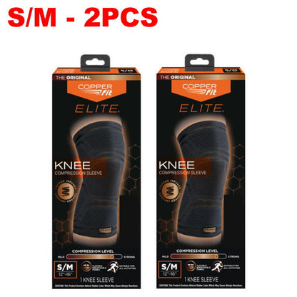 Copper Fit Elite Knee Compression Sleeve Knee Support Brace Size L/XL or S/M