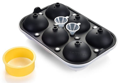 Ankway 6 Balls 65mm (2.5") Silicone Ice Cube Tray Sphere Ice Ball Maker Mold