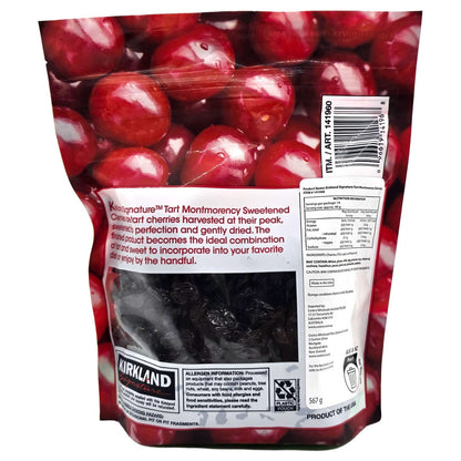 Whole Dried Tart Montmorency Cherries Sweetened Sealable Bag Healthy Fruit 567g
