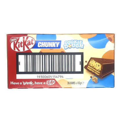 KitKat Chunky Cookie Dough Crisp Wafer Chocolate Bars Kids Break Snack 36 x 45g