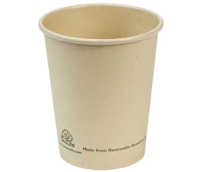 EcoSouLife 150 Pack Bamboo Pulp Cups Natural 355 mL Disposable Drinking Cups