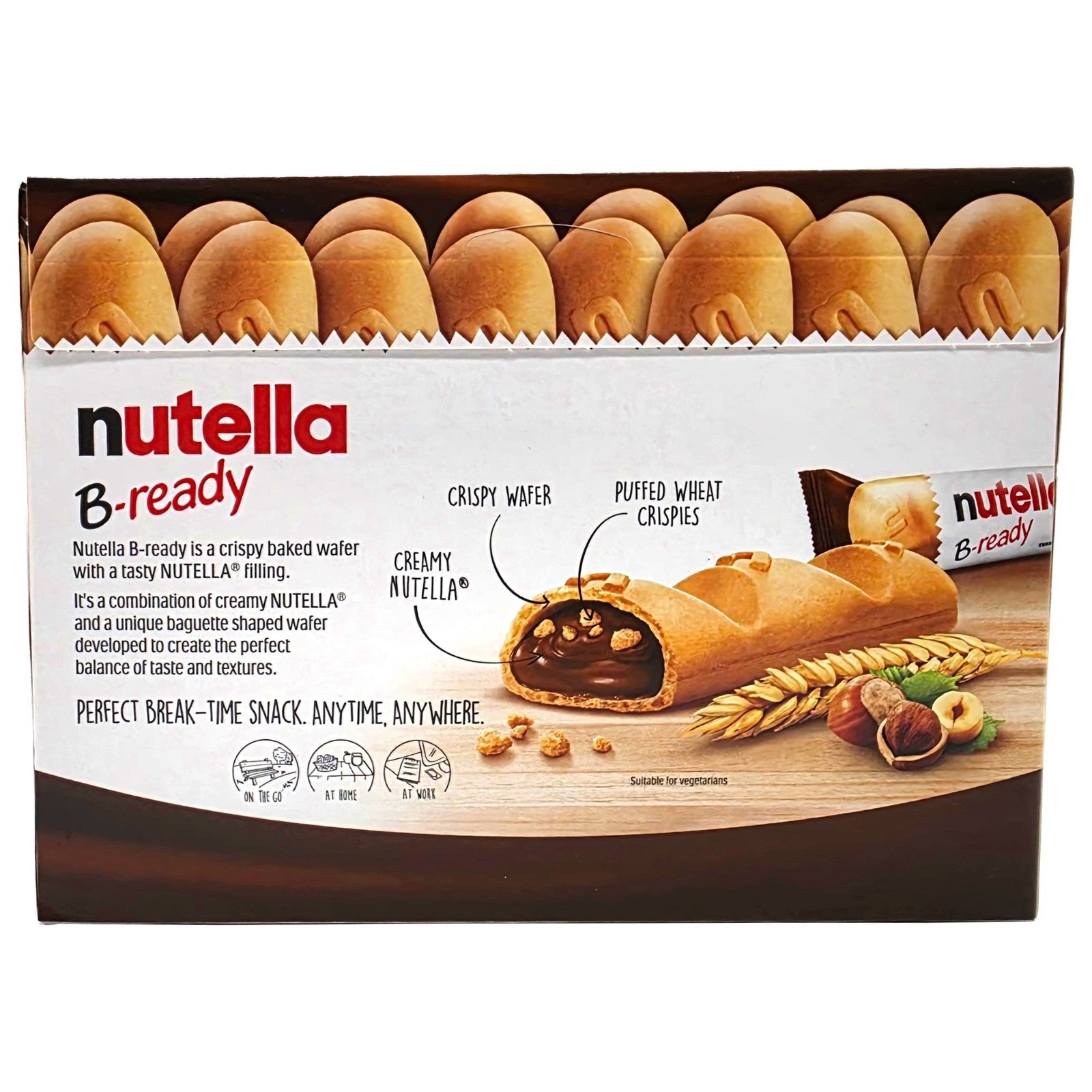 Nutella B-Ready 15 x 22g Crispy Wafers Filled Nutella Kids Lunch box Snack Treat
