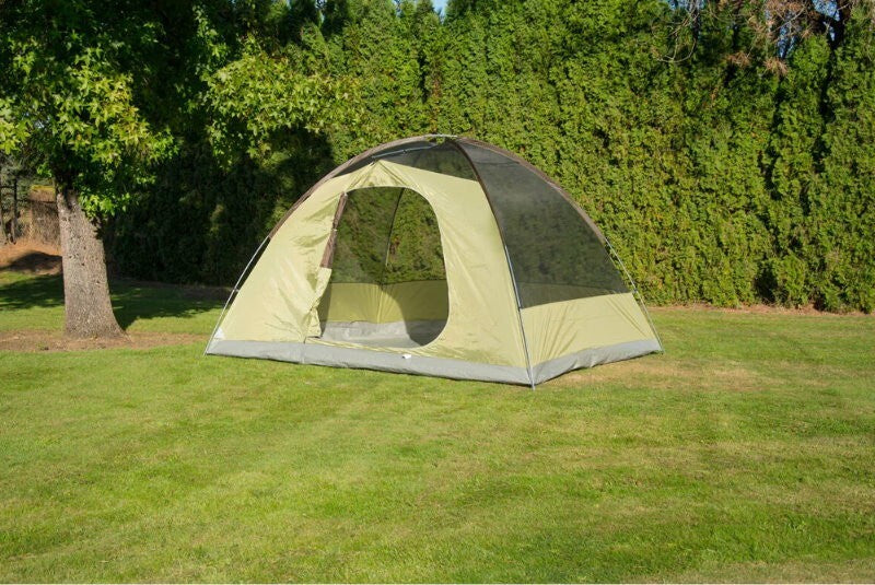 Timber Ridge 6 Person Family Waterproof Camping Dome Tent with Vestibule & Bag
