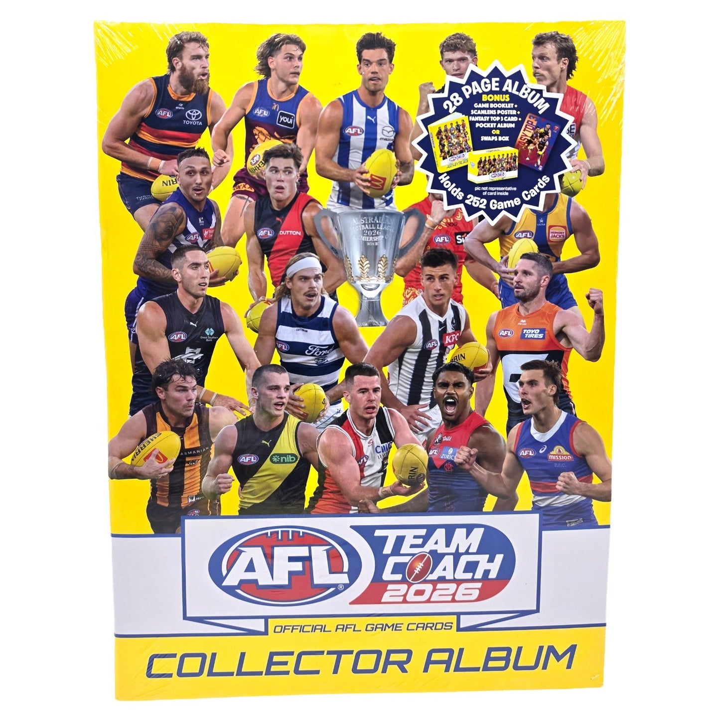 2026 Official AFL TeamCoach Cards Footy Collector Album Holds 252 Card Booklet