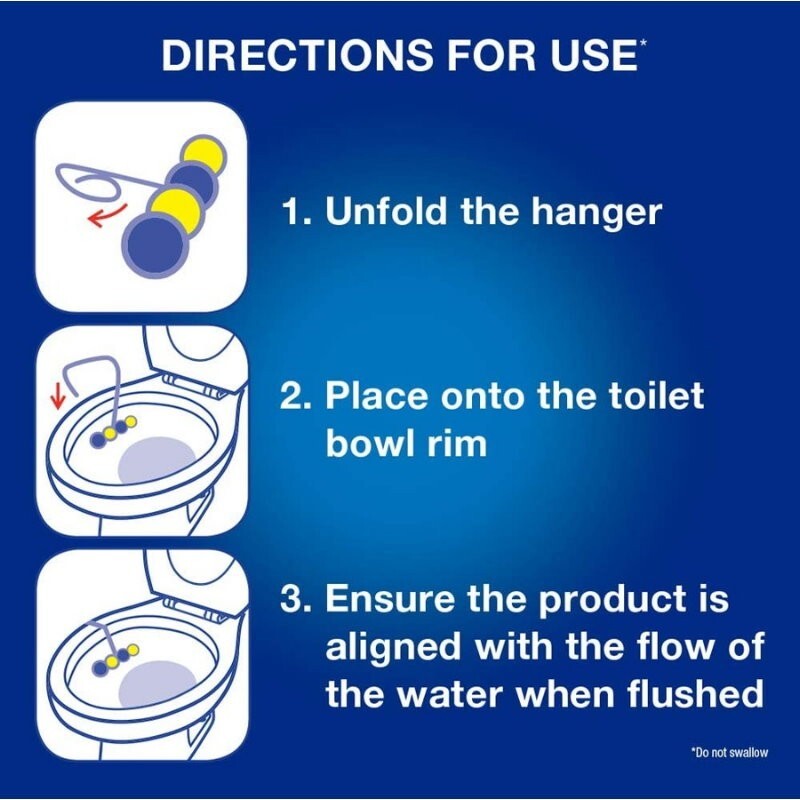 Bref 9-Pack Blue Active+ Eucalyptus Rim Block Toilet Cleaner 450g - Express Post
