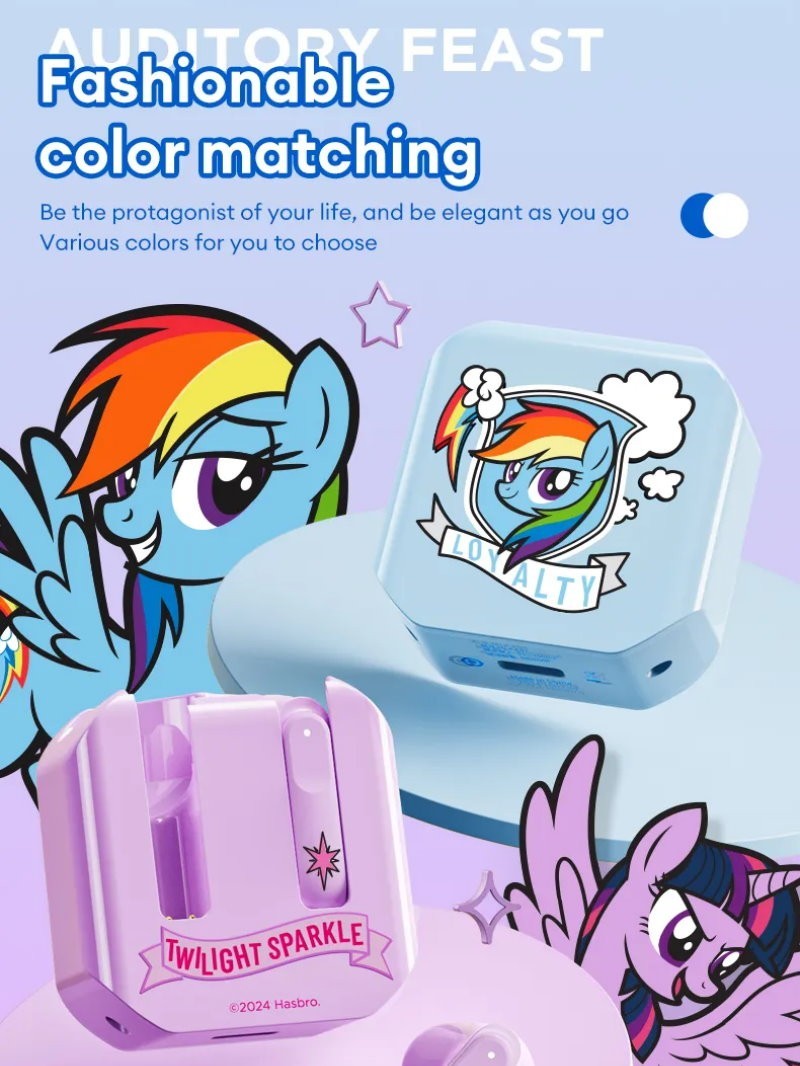 Disney My Little Pony MLP-E07 Wireless Bluetooth Earbuds Headphones for Kids