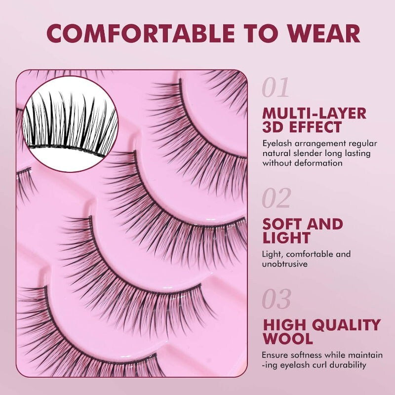 Danielle Creations 14 Pairs Party Ready Women Luxury False Lashes Glue Included