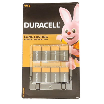 8 x Duracell 9V Coppertop Duralock Smoke Alarm Toy Alkaline Battery MN1604 6LR61