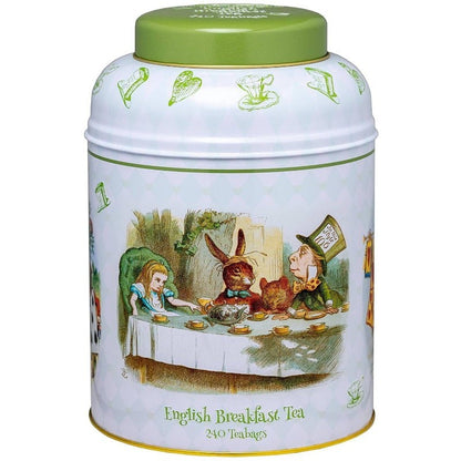 New English Teas Alice in Wonderland Tea Caddy with 240 English Breakfast Teabag