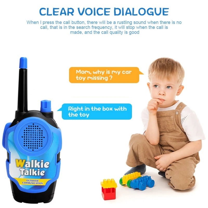 2-Pack Kid's Walkie Talkie Toys 2 Way Radio Interactive Educational Toy For 3+