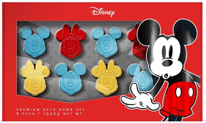 Disney 8 Pack Mickey And Minnie Spa Skincare Bath Bomb Set Soothing & Nourishing
