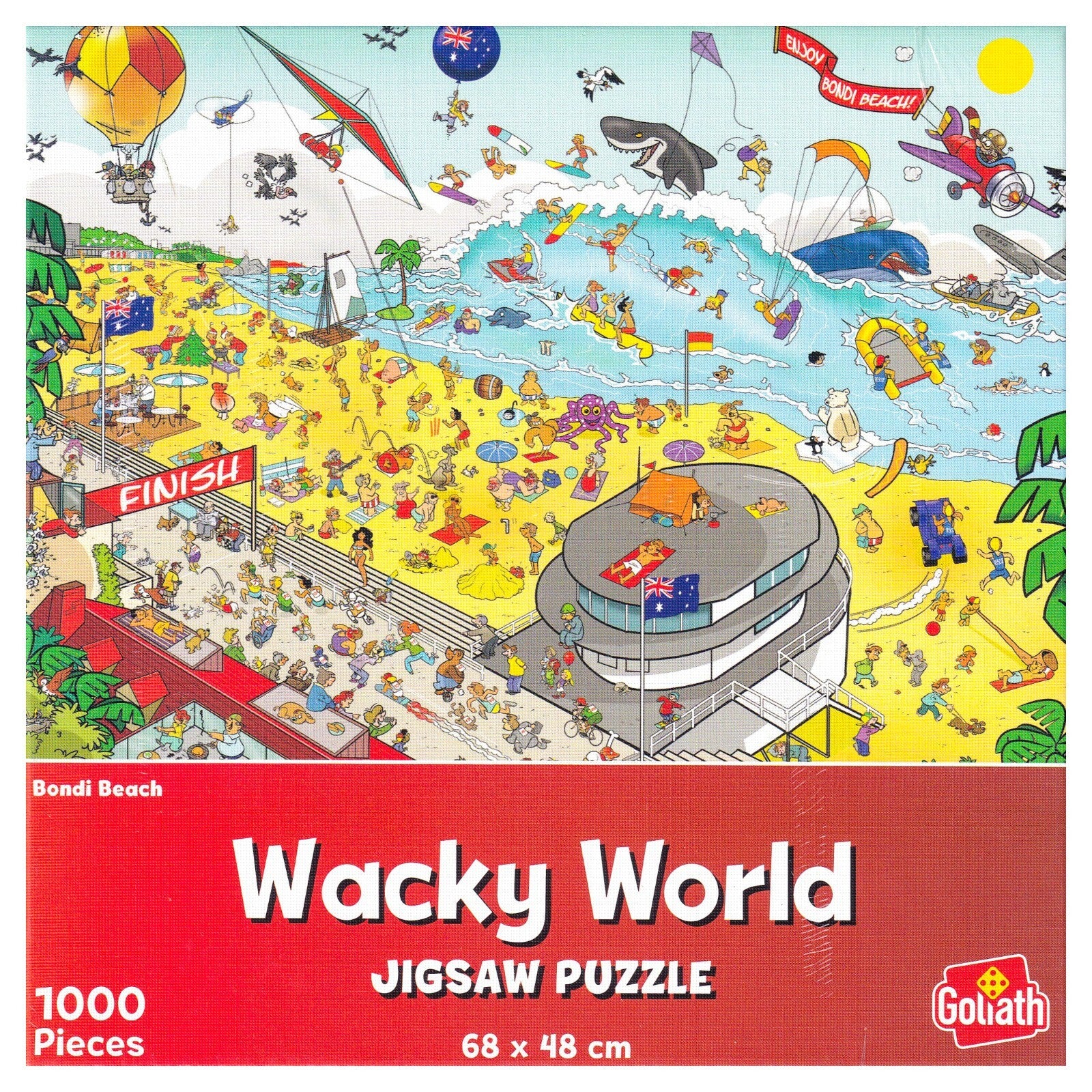 1000 Piece Jigsaw Puzzle 68cm x 48cm Wacky World Different Design Village Farm