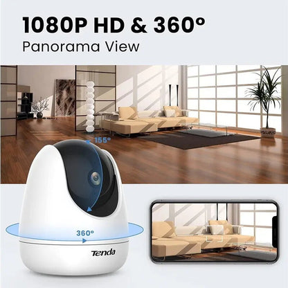Tenda 1080P 2MP Wireless Pan/Tilt Security IP Camera Baby Monitor Night Vision