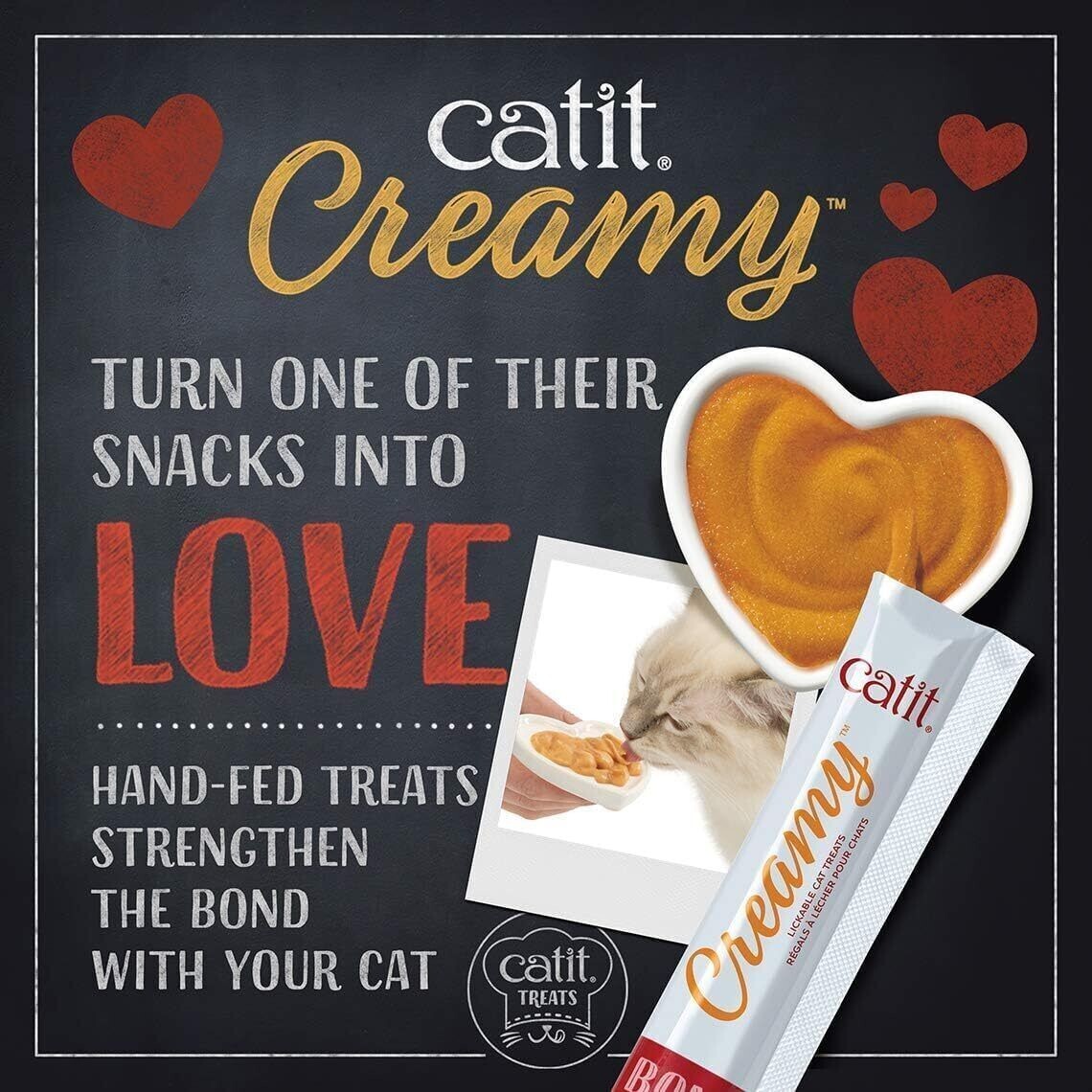 72 x 15g Catit Creamy Pet Lickable Cat Treat Snacks Tuna Chicken Shrimp & Salmon
