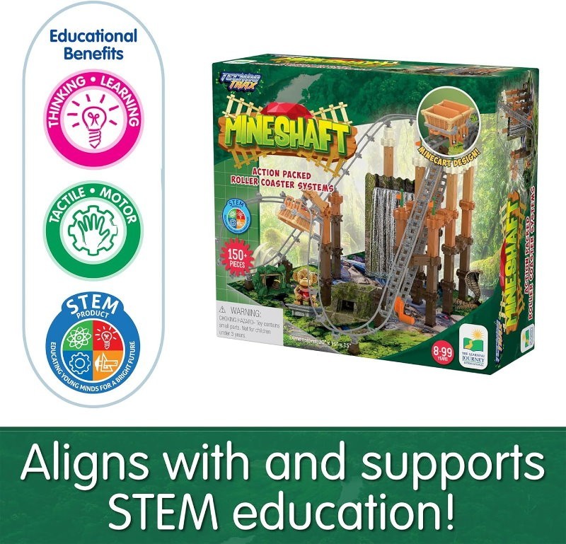 The Learning Journey Techno Trax Mineshaft Roller Coaster Construction Set