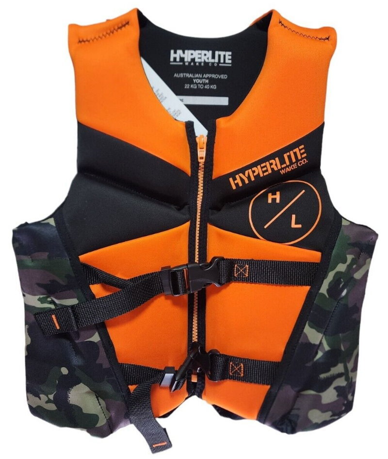 Hyperlite Wake Co Junior Youth Life Vest Jacket Swimming Ski Boat for 22-40Kg