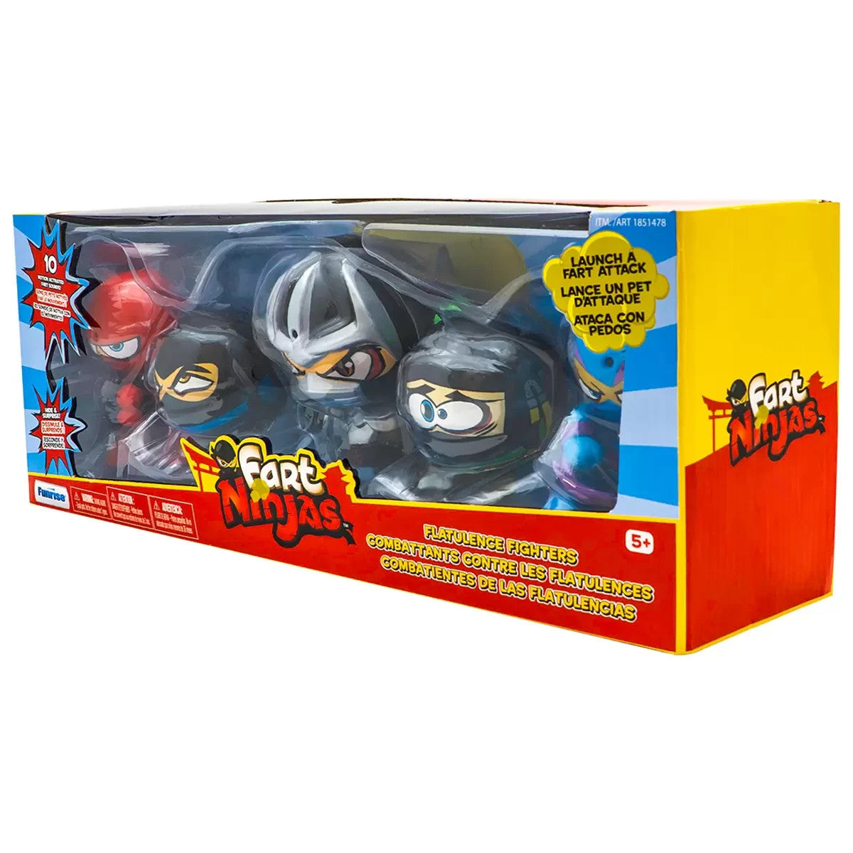 Funrise Fart Ninjas 5 Pack Flatulence Fighters – Motion Activated Collectibles