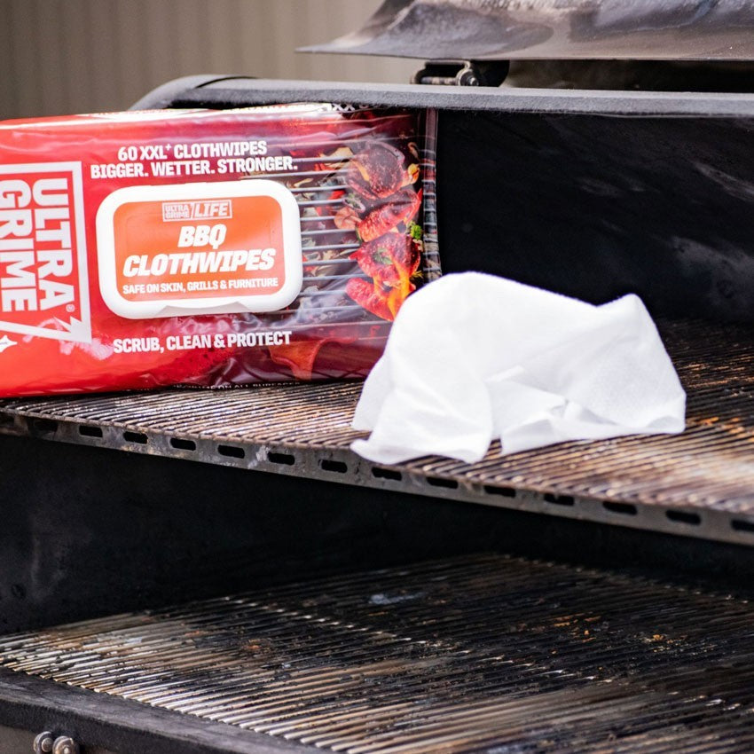 Ultra Grime XXL+ Barbecue Clothwipes 30 pack Tough on Grime Clean Grills Utensil