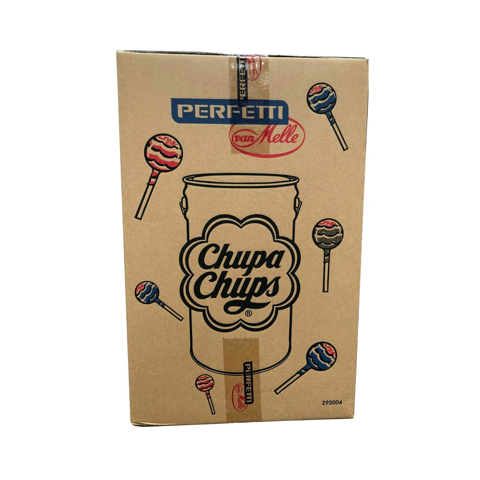 Chupa Chups Collectible Tin Storage Bucket with Lid & Handle Kids Toy Store Box