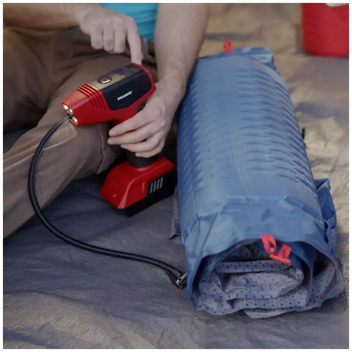 Automatic Cordless Portable Rechargeable Tyre Inflator Air Compressor Gauge 12v