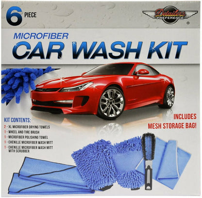 Detailer's Perference 6PC Professional Ultimate Microfiber Car Wash & Detail Kit
